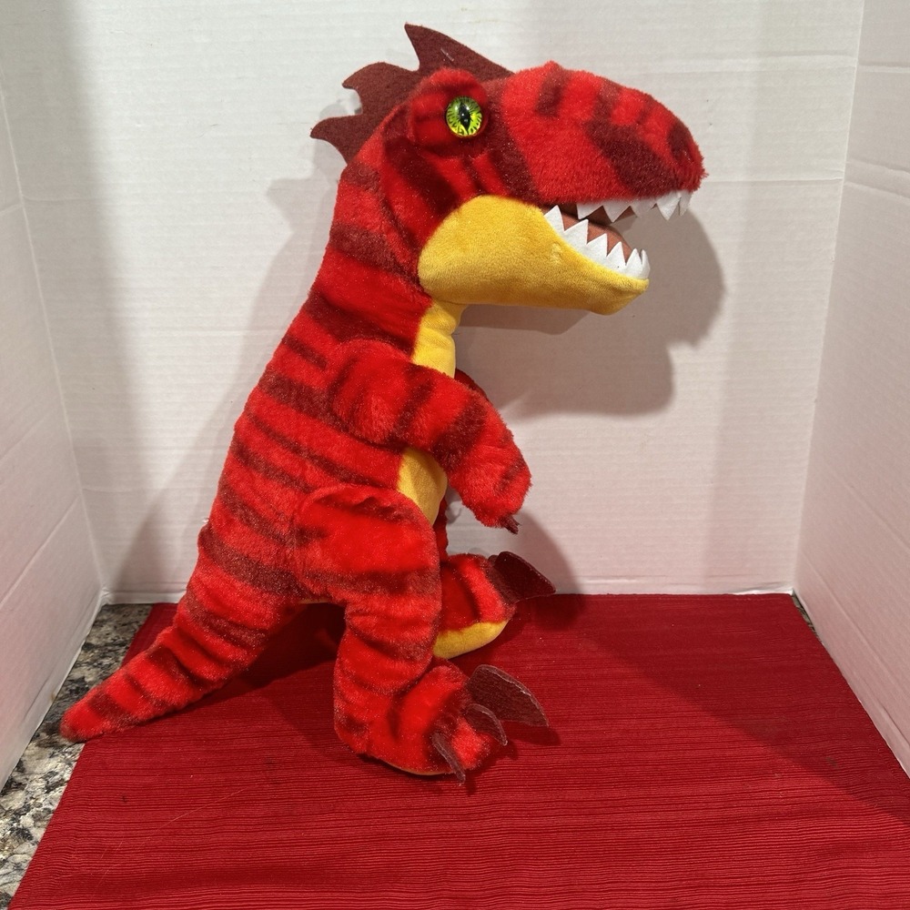 Build A Bear Red Dinosaur T REX Velociraptor Raptor‎ Plush 19"